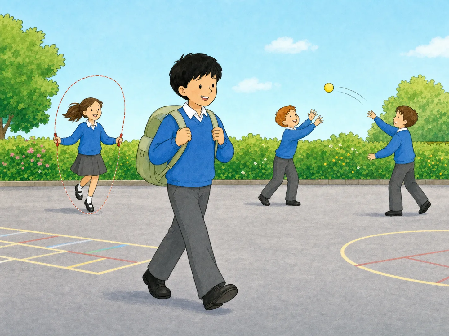 Sam at School illustration